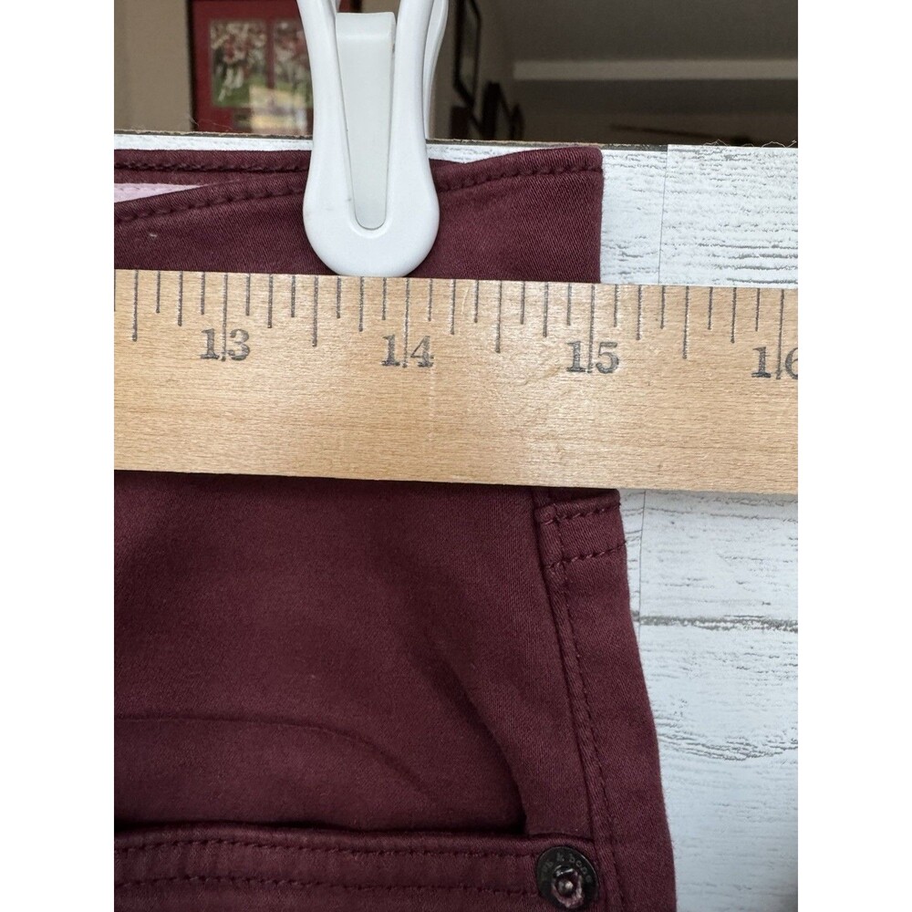 Rag & Bone High Rise Ankle Skinny Jeans Women’s 30 Maroon Burgundy Casual Pants - Picture 6 of 12